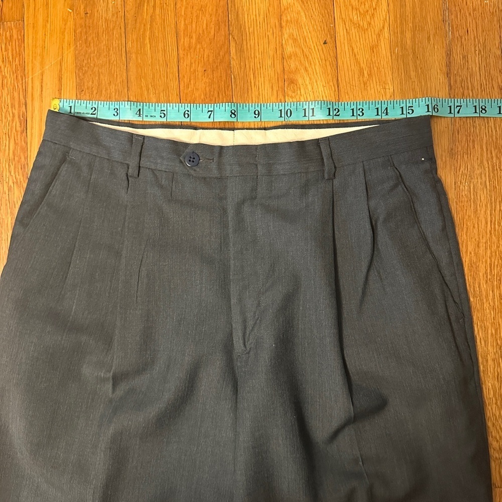 Valentini VINTAGE Pants Size 48 Euro 36 US Charcoal 100% Wool Rare! Italy - Picture 9 of 12